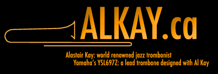 Alastair Kay - world reknown jazz trombonist.  Yamaha's YSL697Z - a lead trombone designed with Al Kay